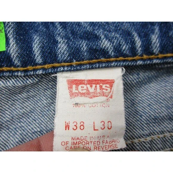 VINTAGE Levis Jeans 550 Relaxed Men 36x30 Blue Orange Tab Distressed Denim USA * - Picture 5 of 16